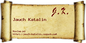 Jauch Katalin névjegykártya